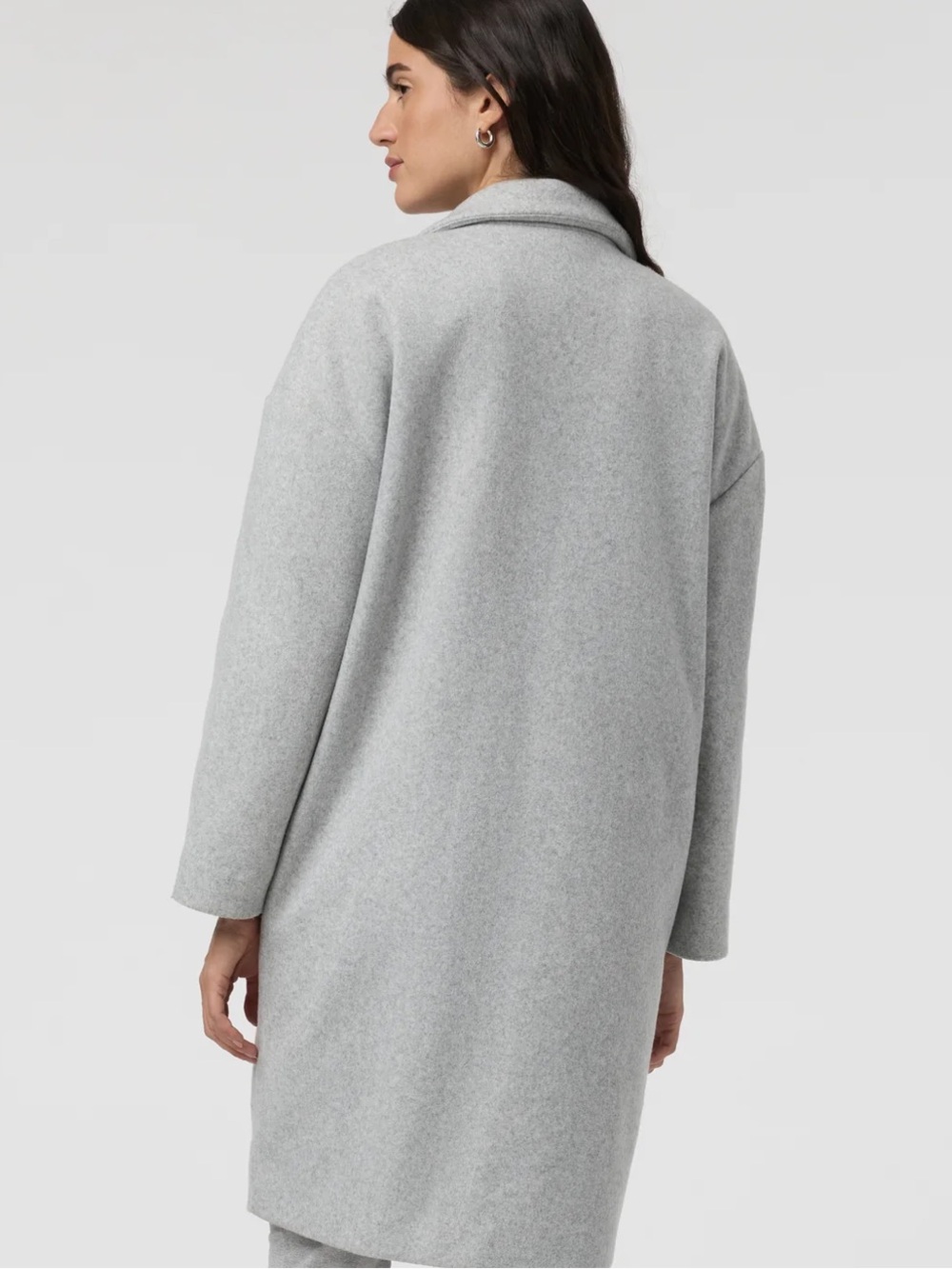 Vuori Soho Oversized Open Front Melton Overcoat - Picture 3 of 14